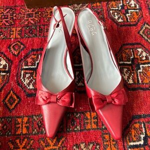 Cute Kitten Heel Slingbacks